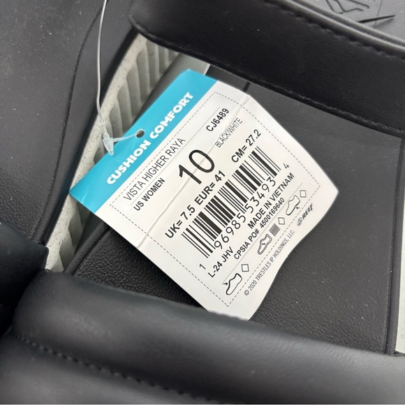 Reef Vista Higher Raya Black Platform Women's Sandals NWT Size 10 Strappy - Picture 4 of 9